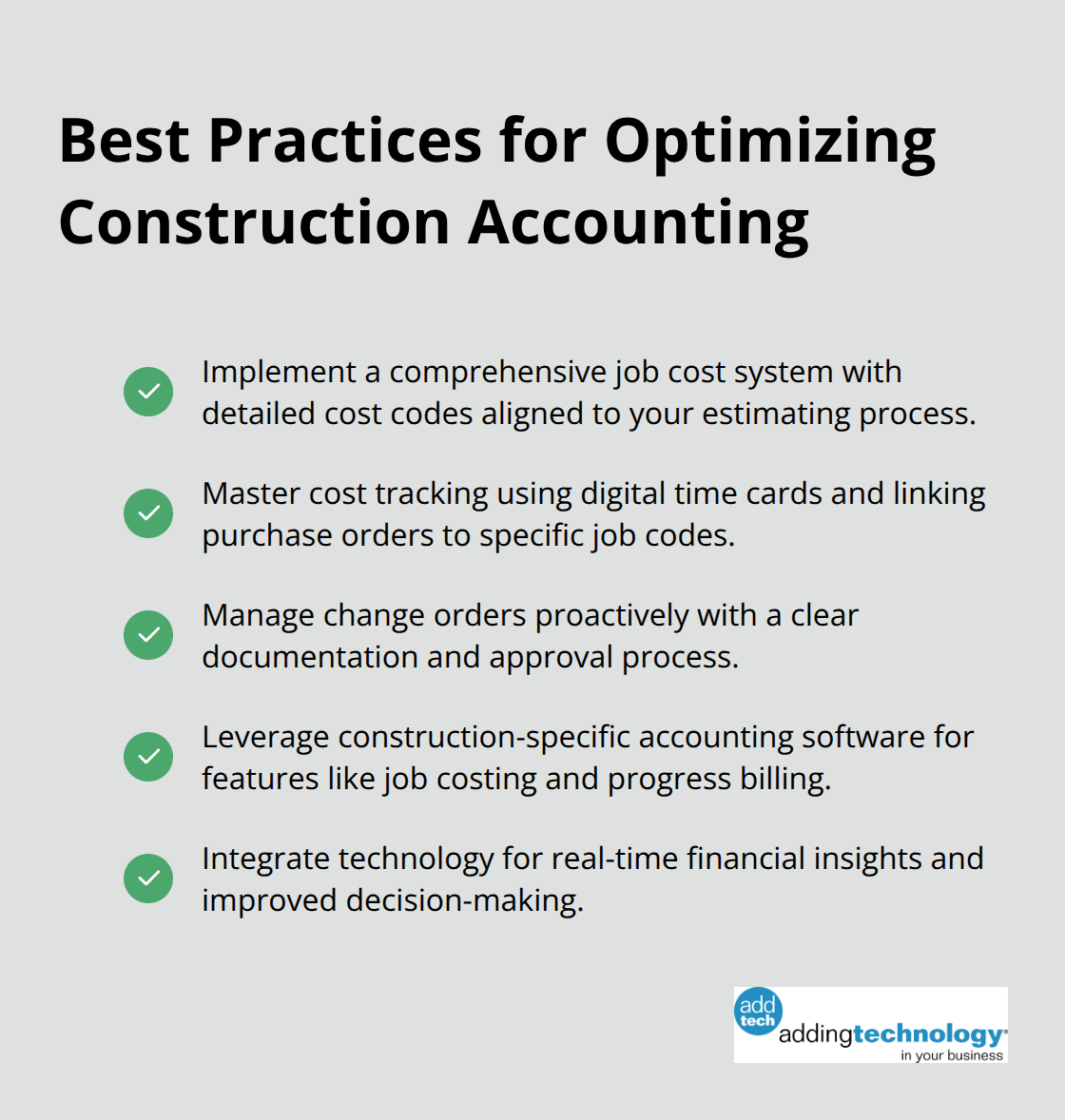 How to Master Construction Accounting Basics - adding technology image.