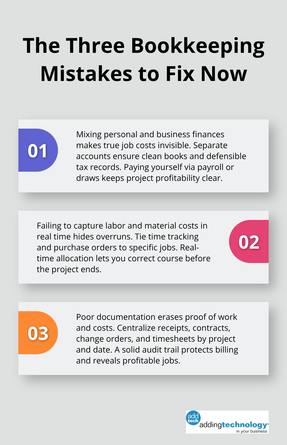 Three common construction bookkeeping mistakes and how to correct them - bookkeeping for construction company