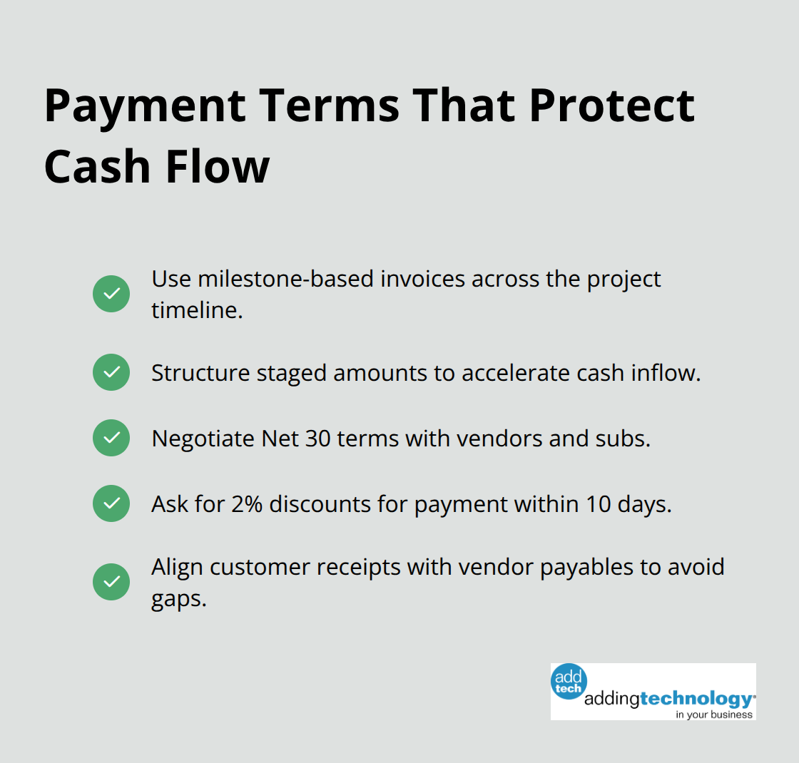 Negotiable payment terms that improve construction cash flow - bookkeeping for construction company