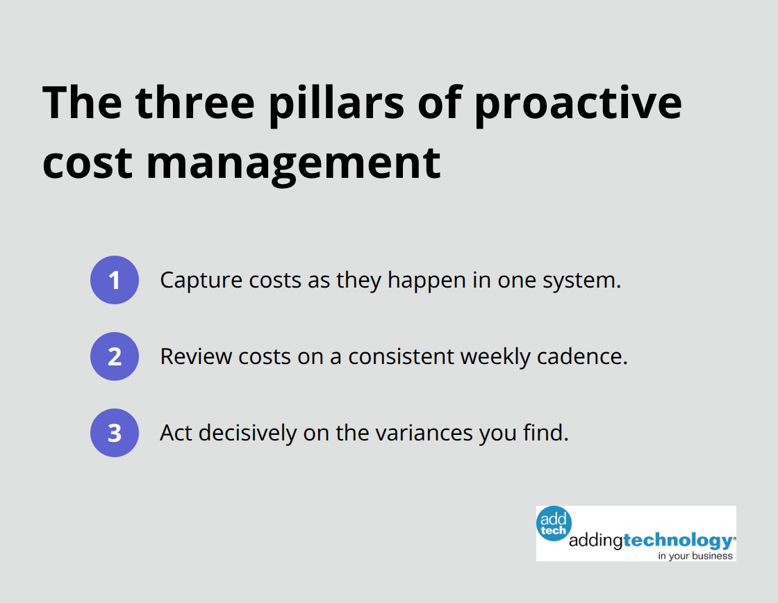 Three requirements to move from reactive to proactive cost control