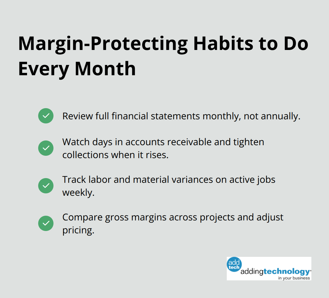 Checklist of monthly financial practices for U.S. builders - financial statements for builders